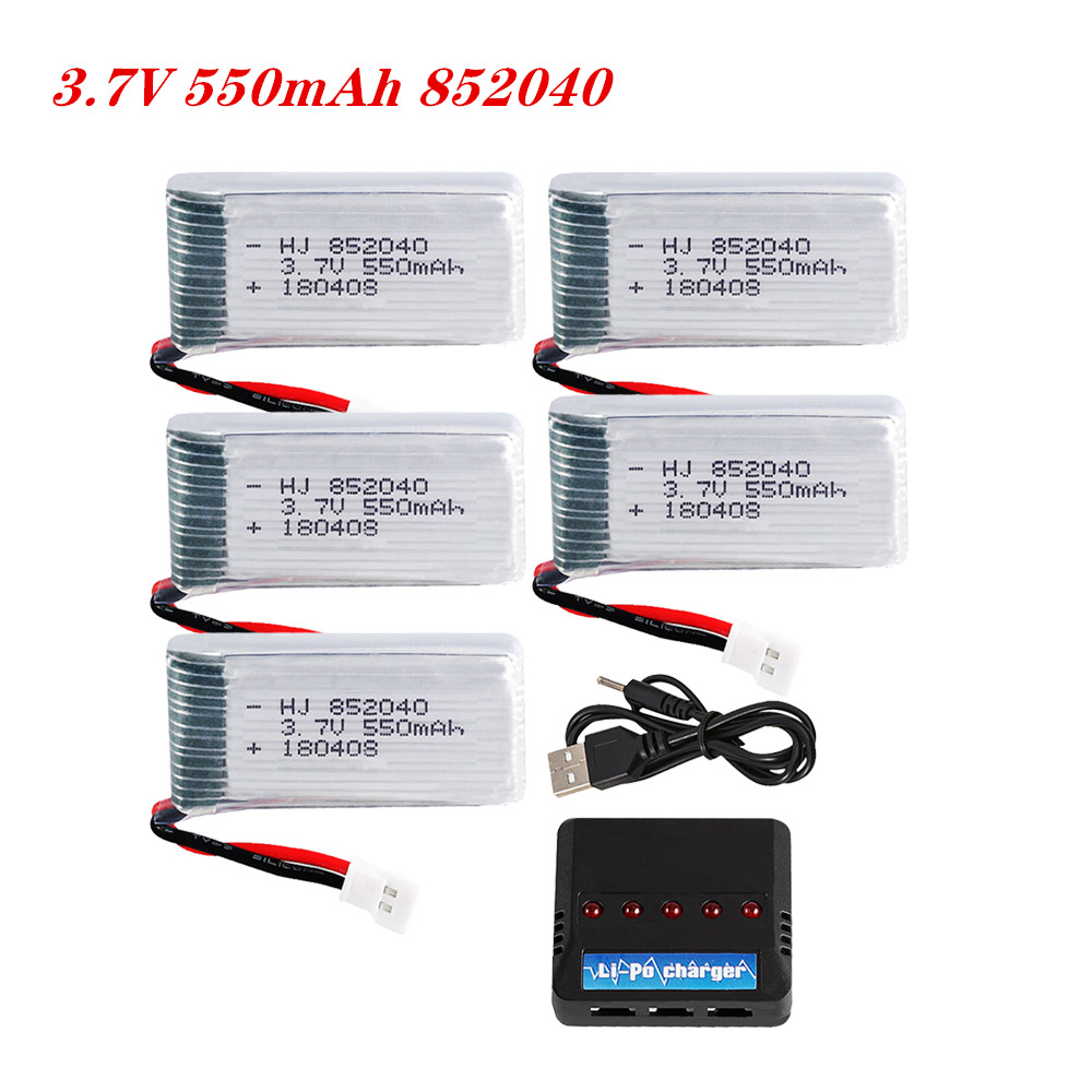 Drone Battery Adapter - 3.7V 550mAh 25C Lipo Battery 852040