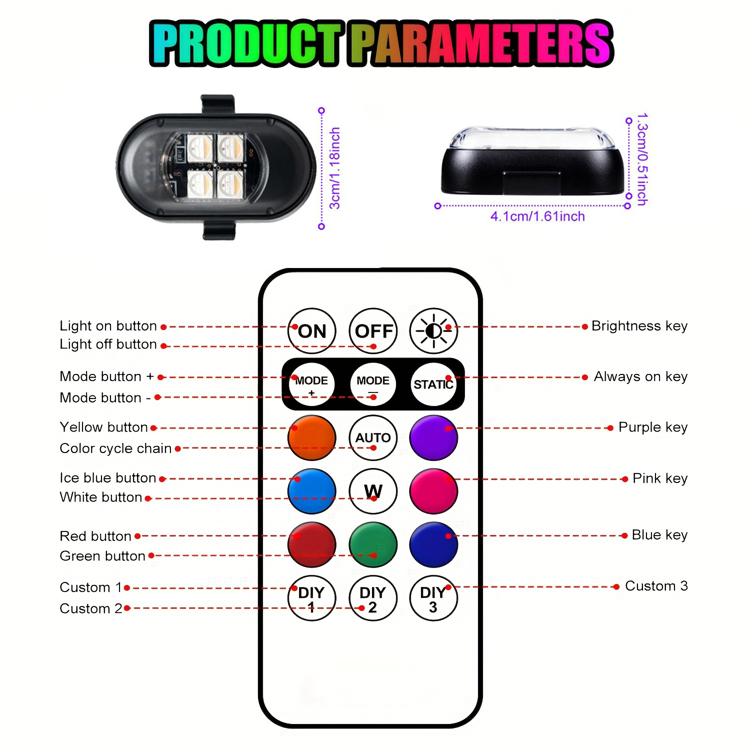 Upgraded 4LEDs Wireless LED St - огляд і ціна Drone Strobe Light