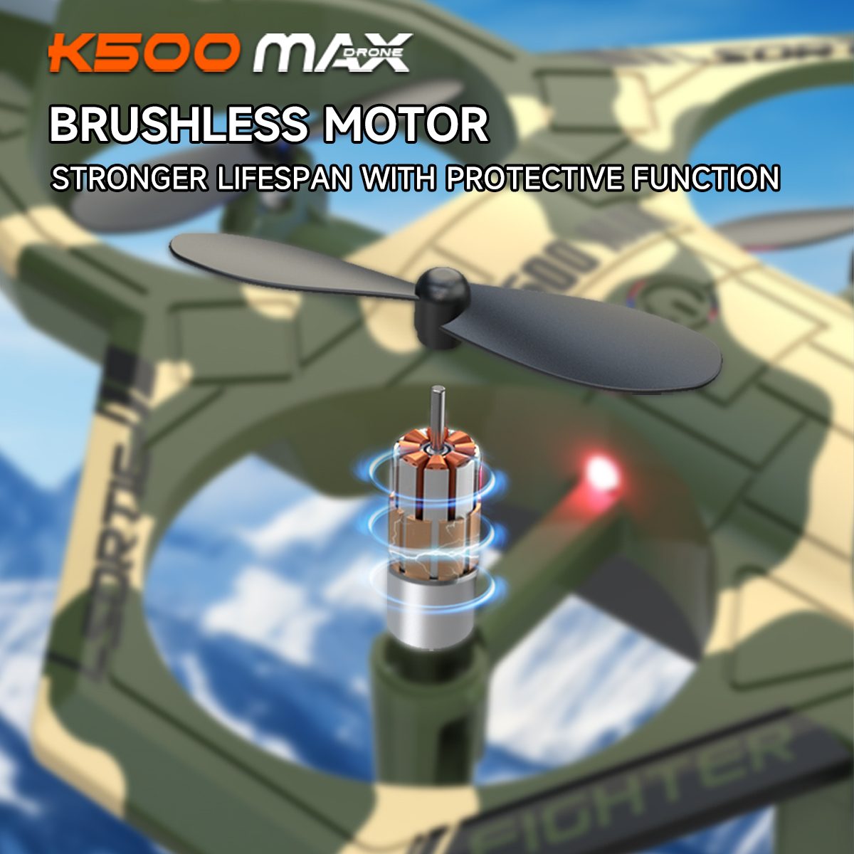 AXNEN K500 MAX RC Plane Fighte - огляд і ціна Drone Beacon Light