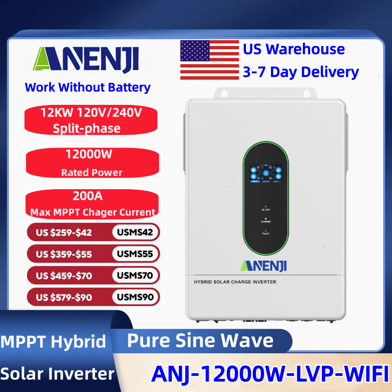 ANENJI 120V/240V 12KW Split-ph - огляд і ціна Drone Solar Charger