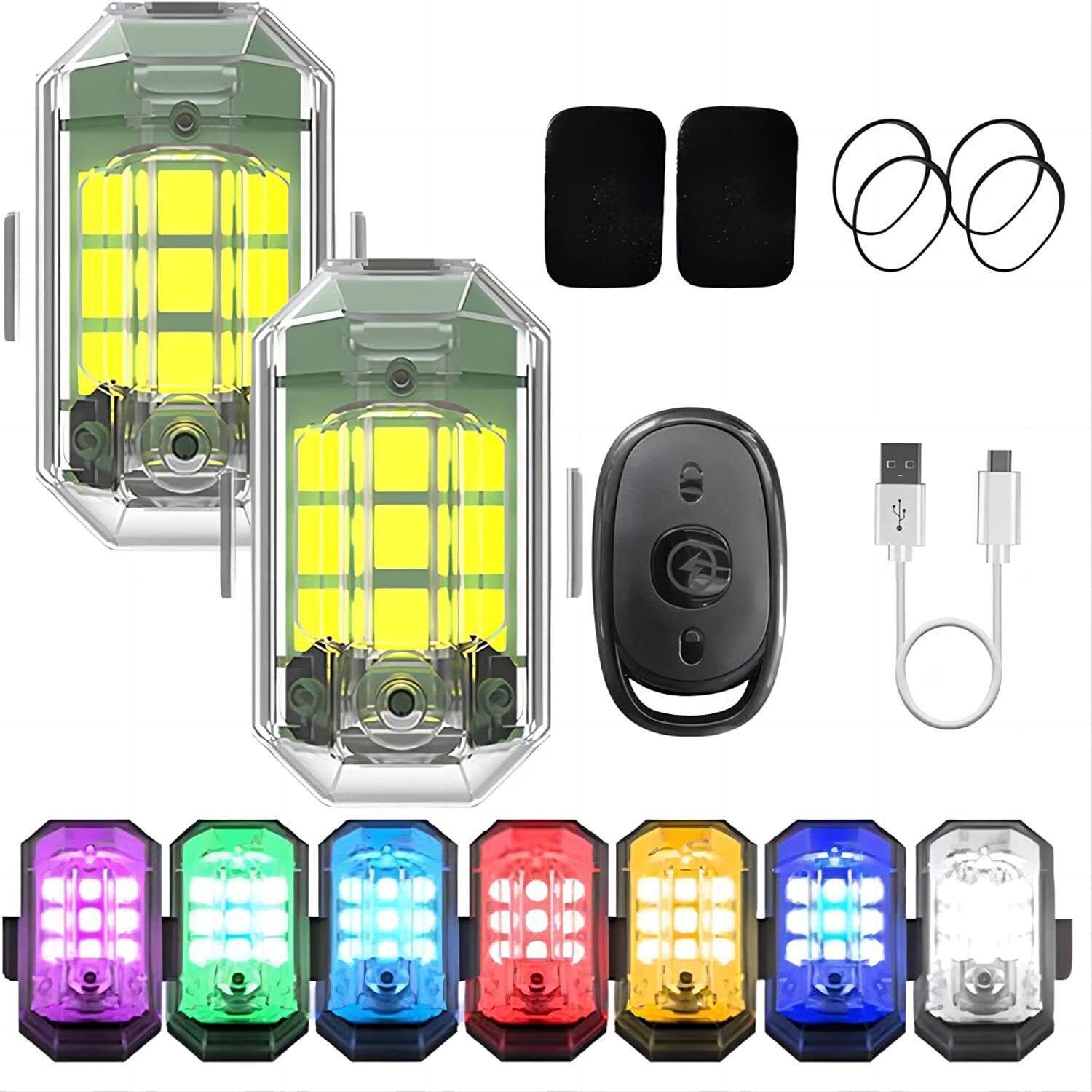 1/2/4Pc Remote Motorcycle Ligh - огляд і ціна Drone Strobe Light